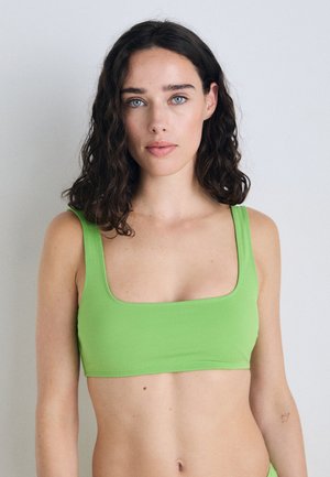 Good American SQUARE NECK COMPRESSION SWIM - Haut de bikini - lime