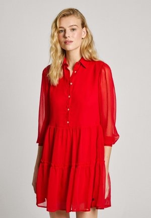 Pepe Jeans Shirt dress - red