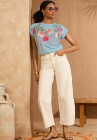 Love & Roses Printtipaita - light blue floral