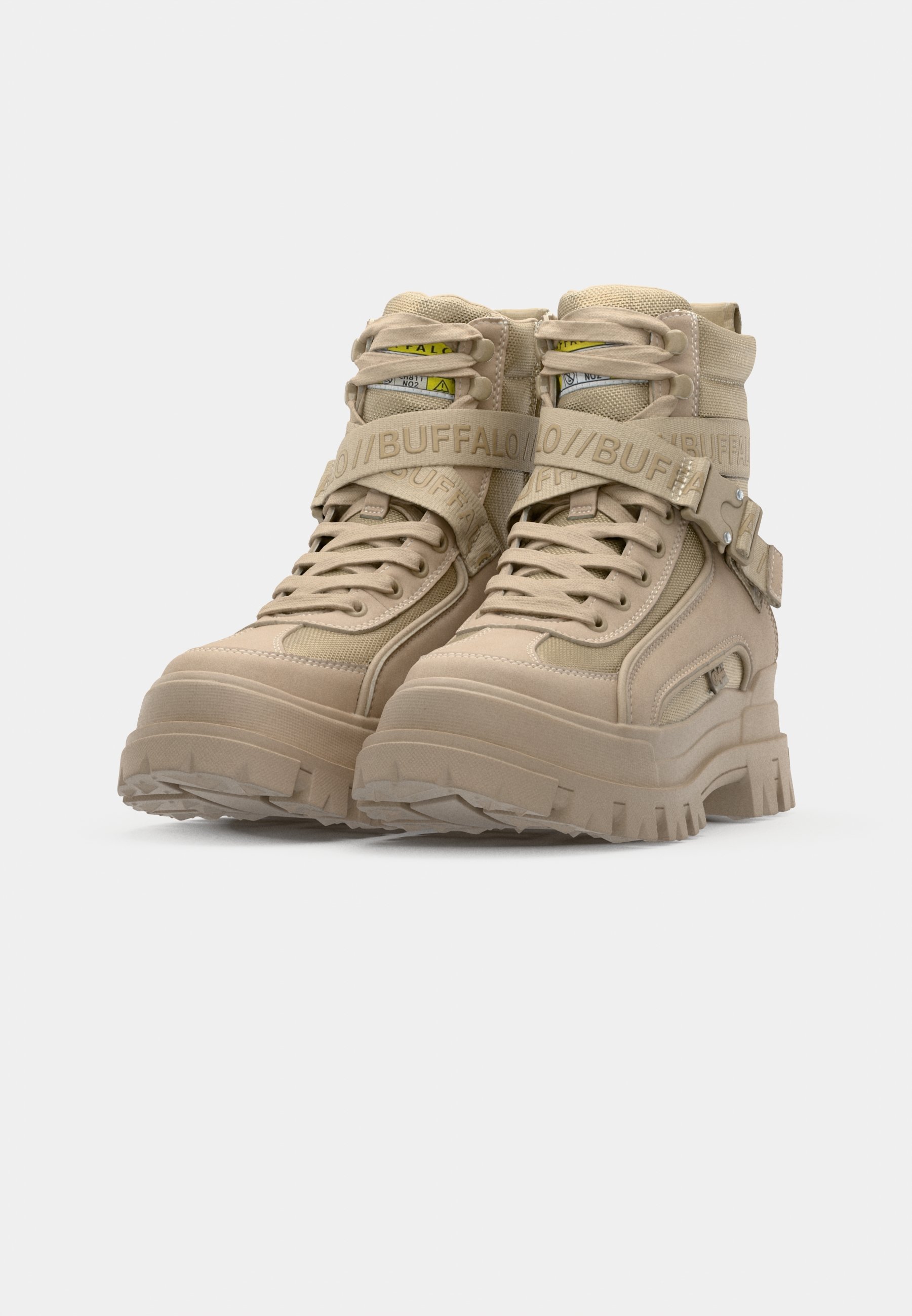 Buffalo ASPHA - Lace-up ankle boots - beige - Zalando