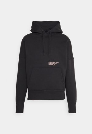 LAYERED ADDRESS HOODIE - Felpa - black