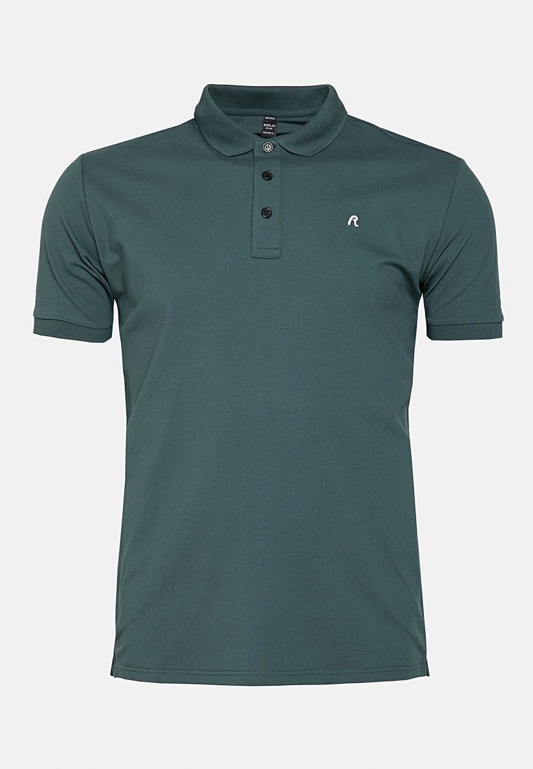 Replay Plus Poloshirt donkergroen