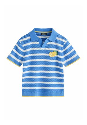 Next REGULAR FIT-SHORT SLEEVE TROPHY NECK - Polokošeľa - blue white stripe