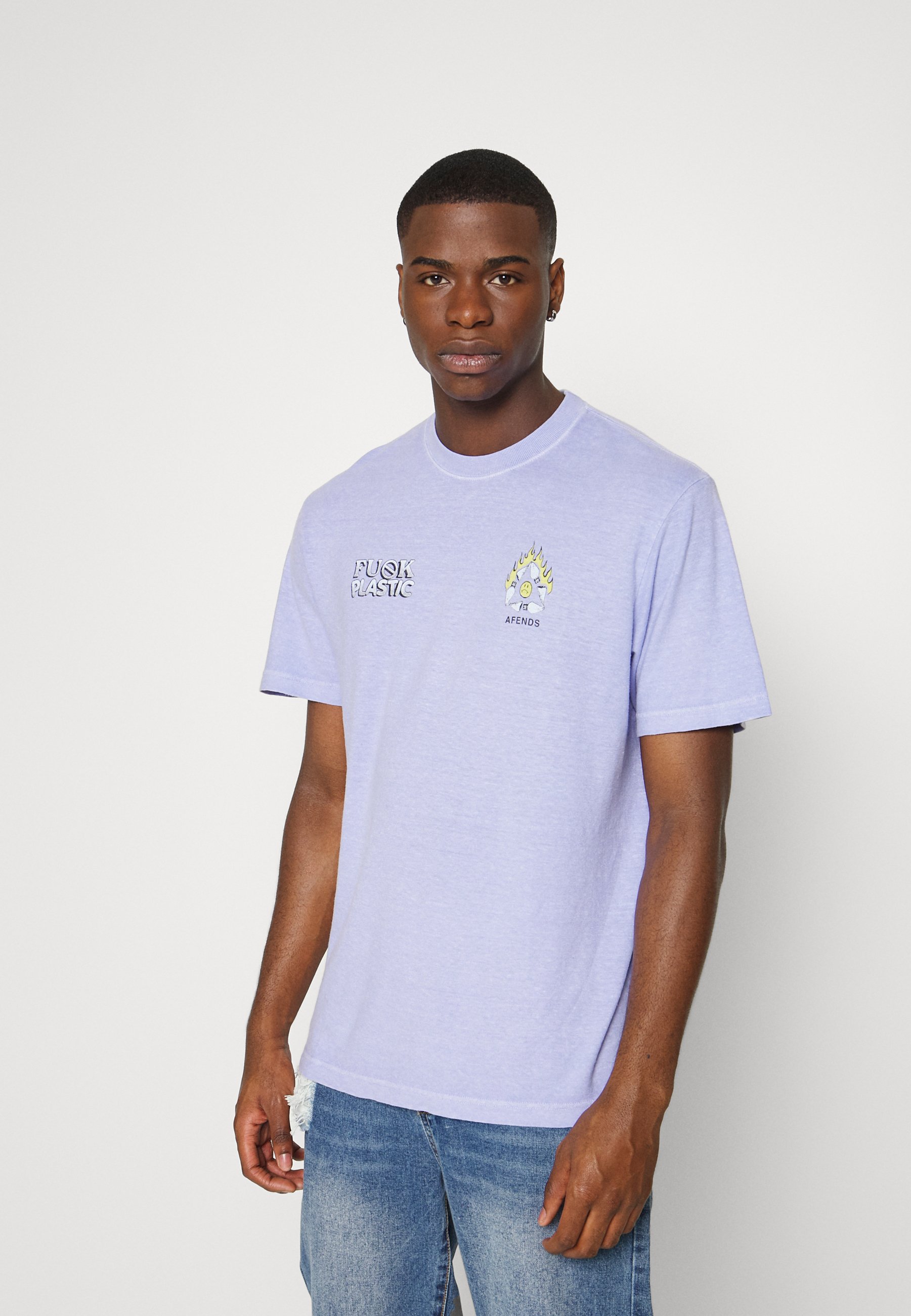 Afends F*CK PLASTIC UNISEX RETRO FIT TEE - T-shirt print - tulip/paars -  Zalando.nl