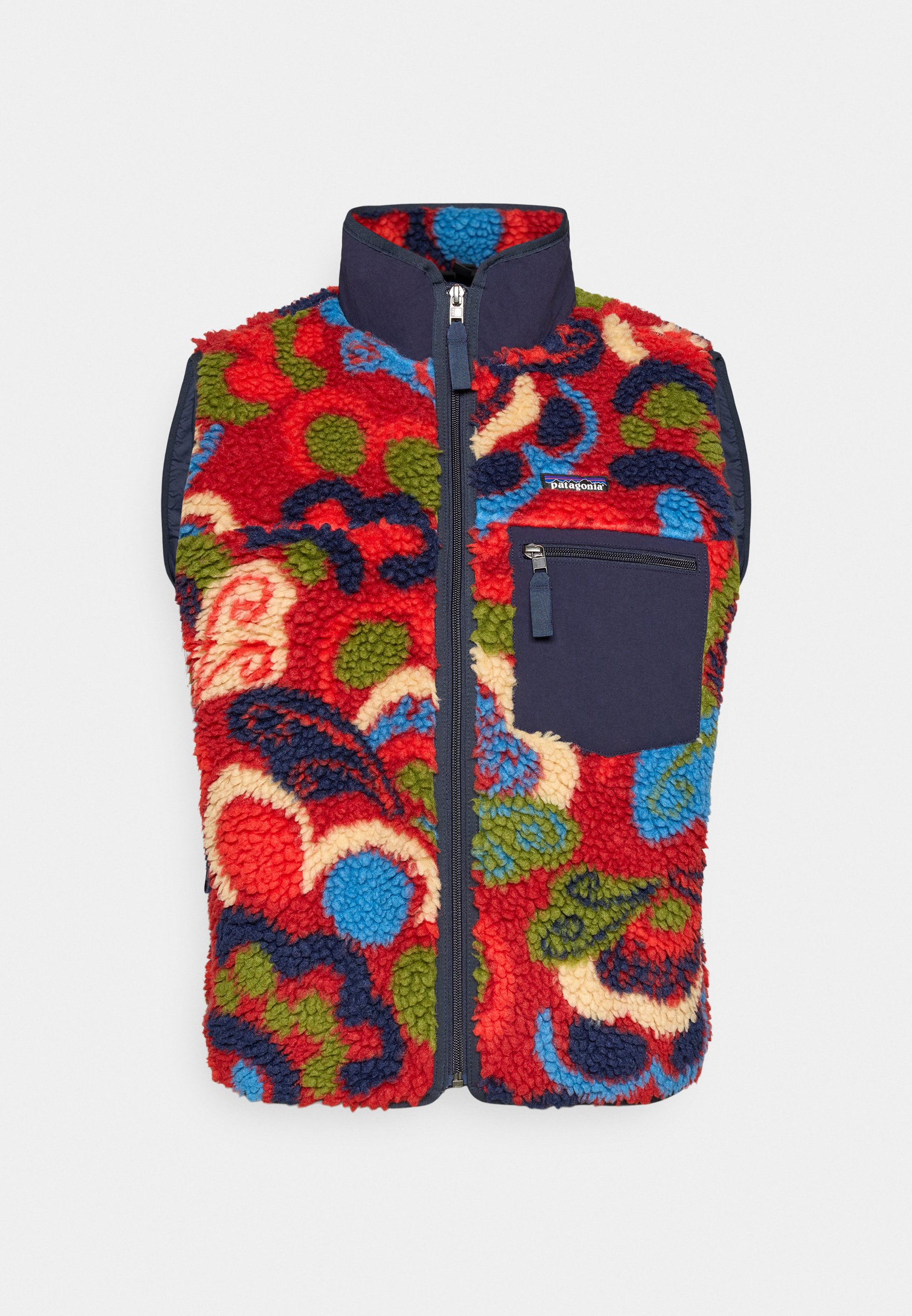 Patagonia CLASSIC RETRO-X VEST - Waistcoat - river/amanita red/red