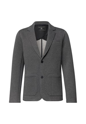 Street One MEN, SCUBA BLAZER WITH HERRINGBONE PATTERN - Blazer jacket - ash grey melange
