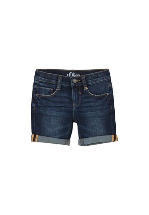 BERMUDA MIT WASCHUNG - Jeans Shorts - dark blue