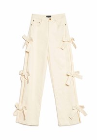 BAY BOW SIDE - Straight leg jeans - cream