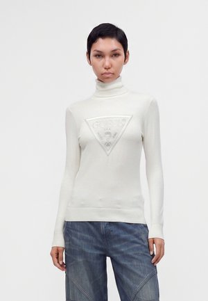 Guess, HALLIE TRIANGLE LOGO SWT - Пуловер - cream white