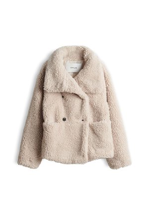 OPUS, RELAXED FIT DOUBLE BREASTED - Fleece jacket - macadamia