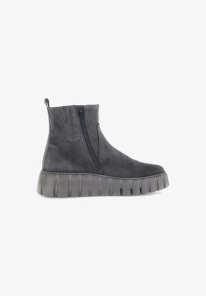 Enkellaarsjes met sleehak - grey