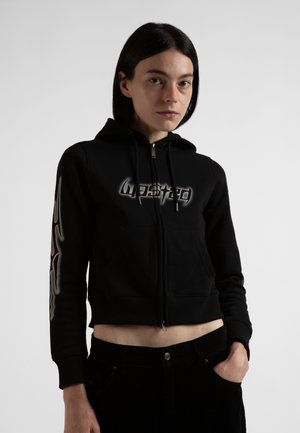 BLADE ZIP HOODIE - Športna jopa s kapuco na zadrgo - black