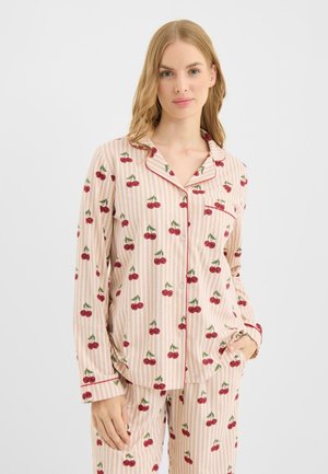 CHERRY STRIPE PRINT - Nattøj trøjer - off-white
