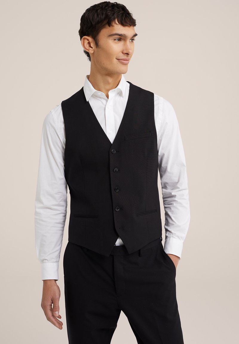 Slim Fit Botón Abajo Hombres Con Botón De Cuero Sólido