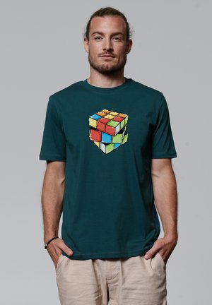 Print T-shirt - glazed green