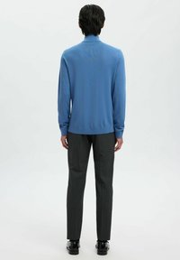 Selected Homme HALF-ZIP PULLOVER - Strikkegenser - true navy