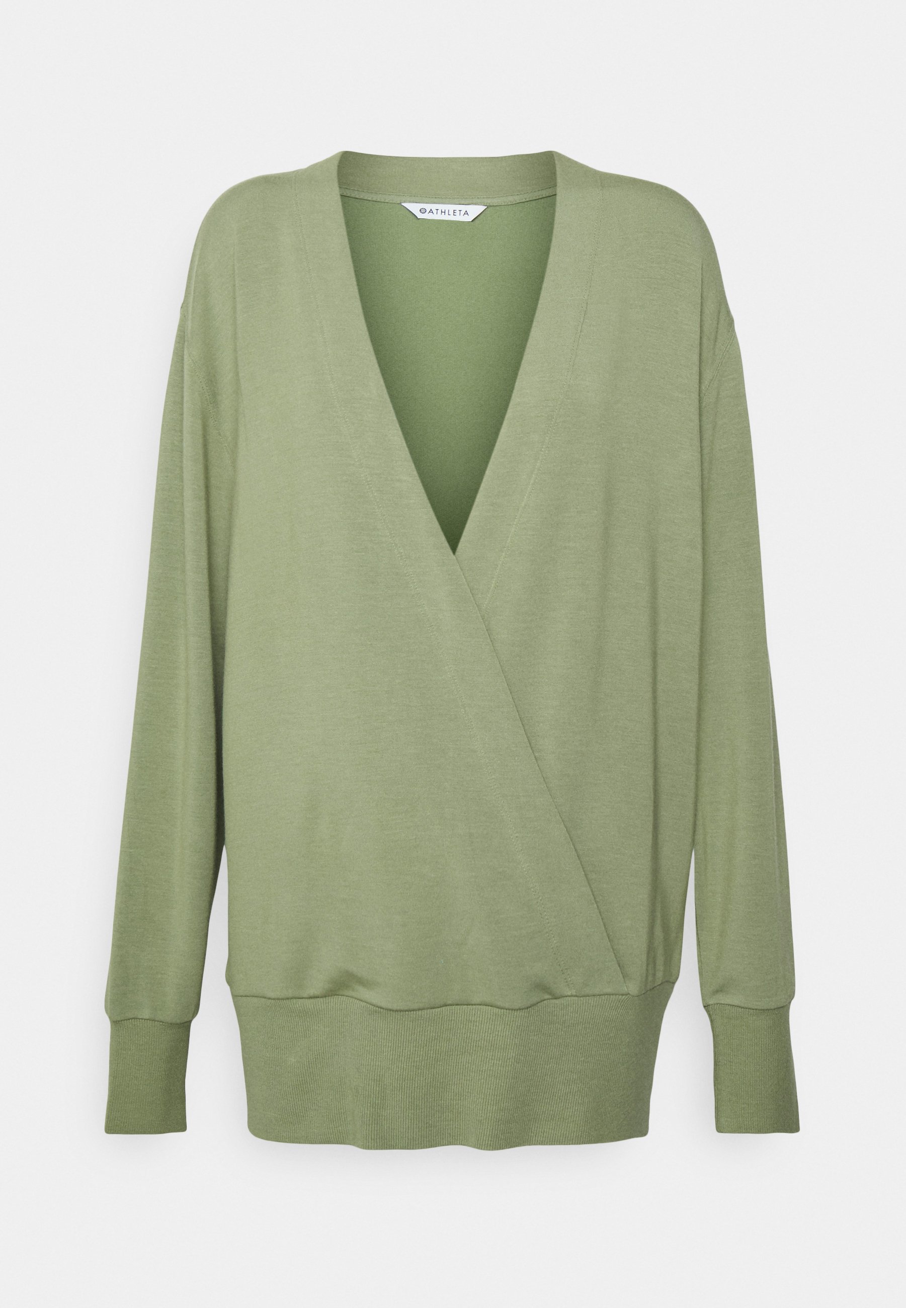 Athleta Purana Wrap Sweatshirt Eucalyptus Olive, Women's, Size: 16, Khaki