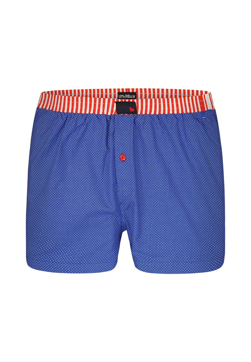 Unabux - Boxer - Uomo Rot / Weiß - Dunkelblau / Weiß M