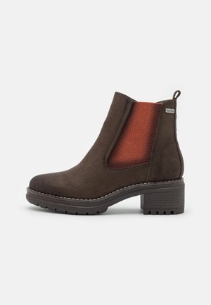 Platform ankle boots - mocca