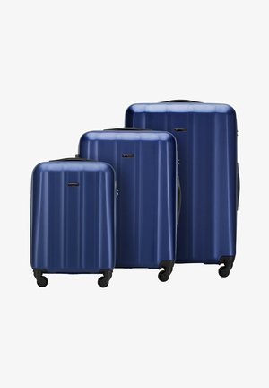 3 PACK - Wheeled suitcase - blau