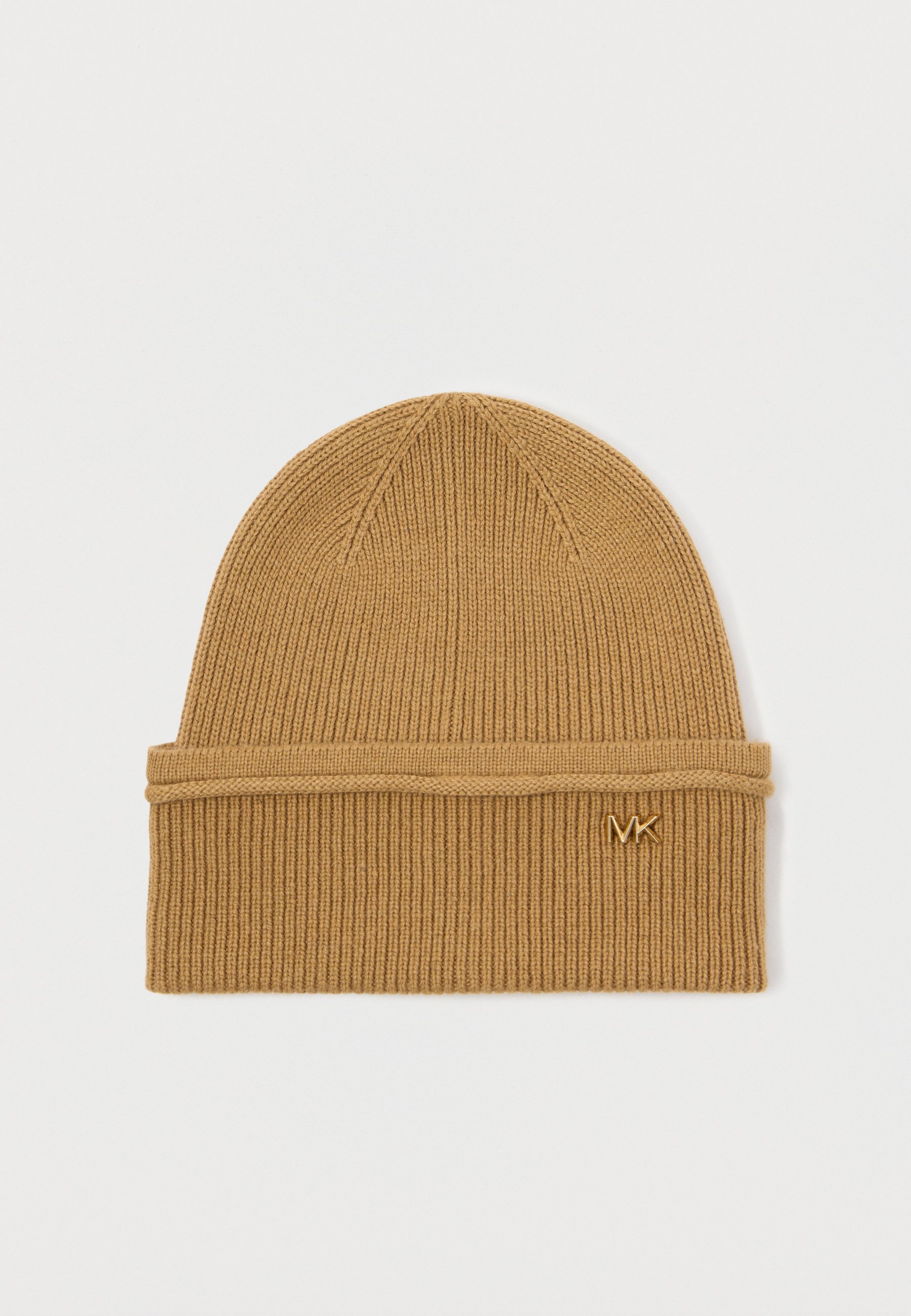 Michael Kors Dark Knit Beanie with Gold Logo MICHAEL Michael Kors EMPIRE WIDE CUFF - Beanie - dark beige  main image 3