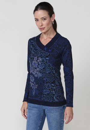 PRINTED - Long sleeved top - azul   blue