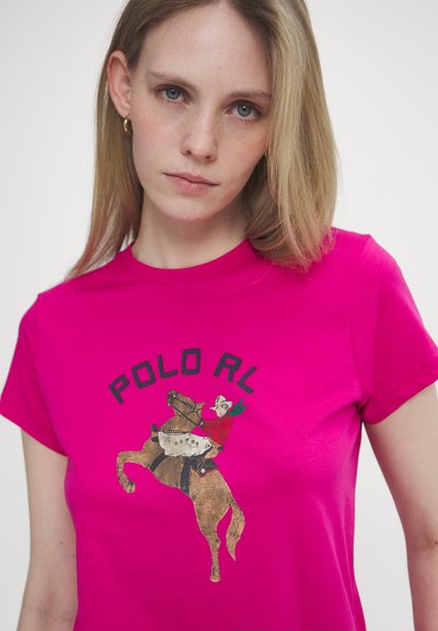 Polo Ralph Lauren HORSE TEE SHORT SLEEVE - Tricou cu imprimeu - accent pink