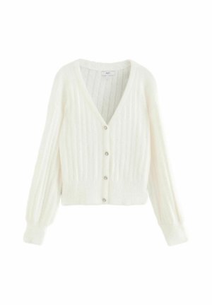 SOFT TOUCH FLUFFY V-NECK - Cardigan - white ecru