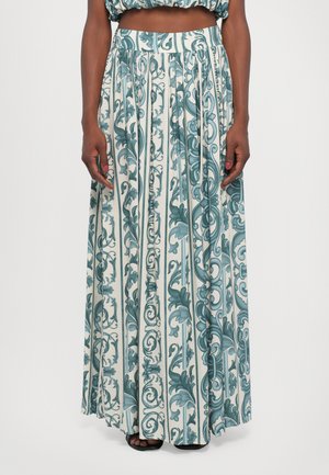 HERA SIDE SLIT LONG SKIRT - Maxinederdele - blue