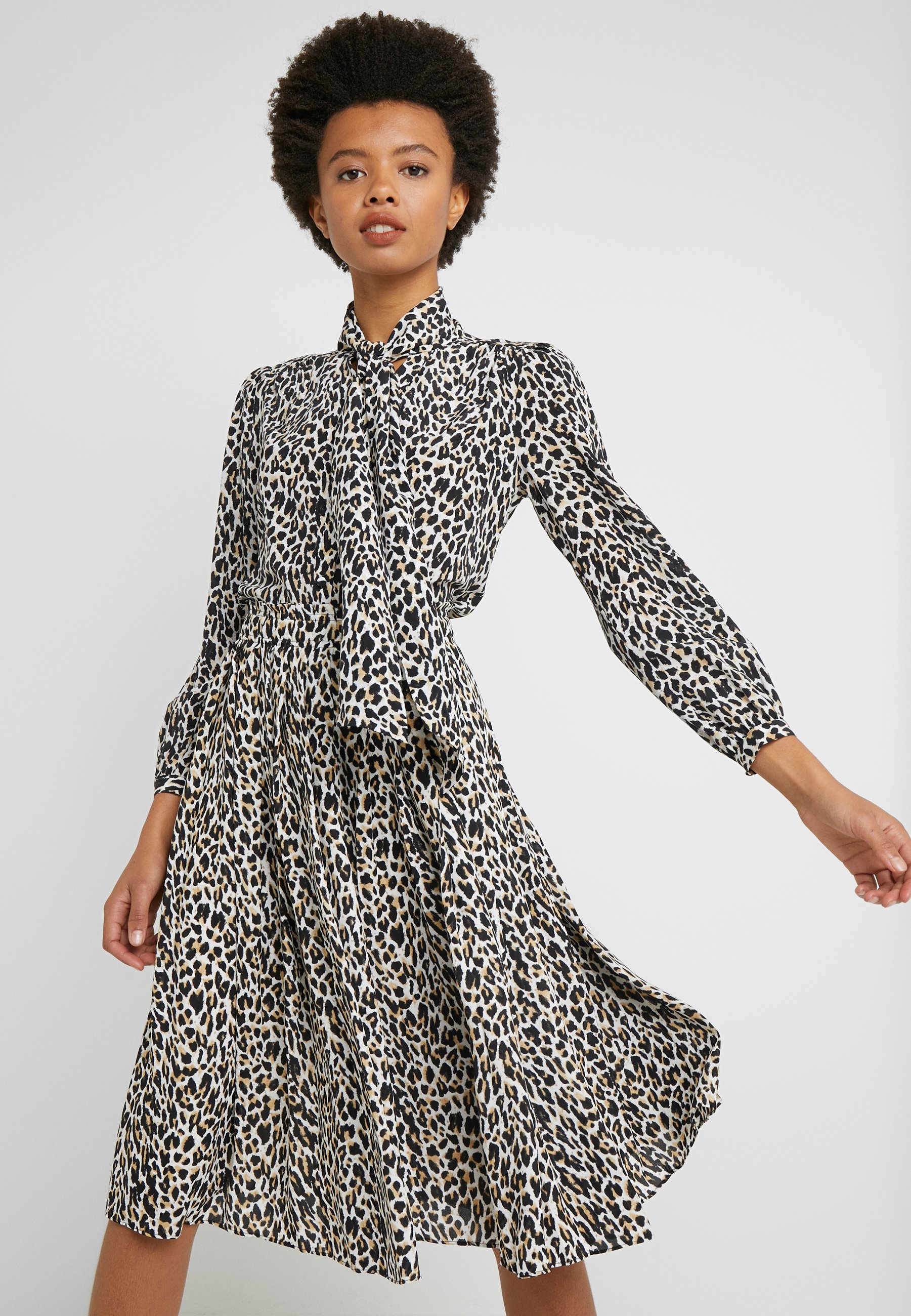 J.CREW OCELOT PLEATED LEOPARD SKIRT A line skjørt J.CREW LEOPARD CARLY DRESS Kjole ocelot multi Zalando.no