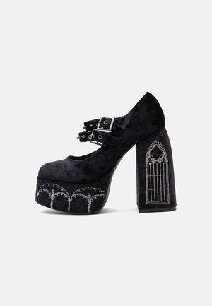 Koi Footwear, LADY MENACE GRUNGE CRUSHED - Plateaupumps - black