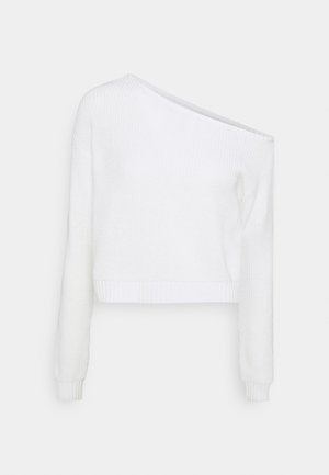 CROPPED OFF SHOULDER - Strickpullover - off-white