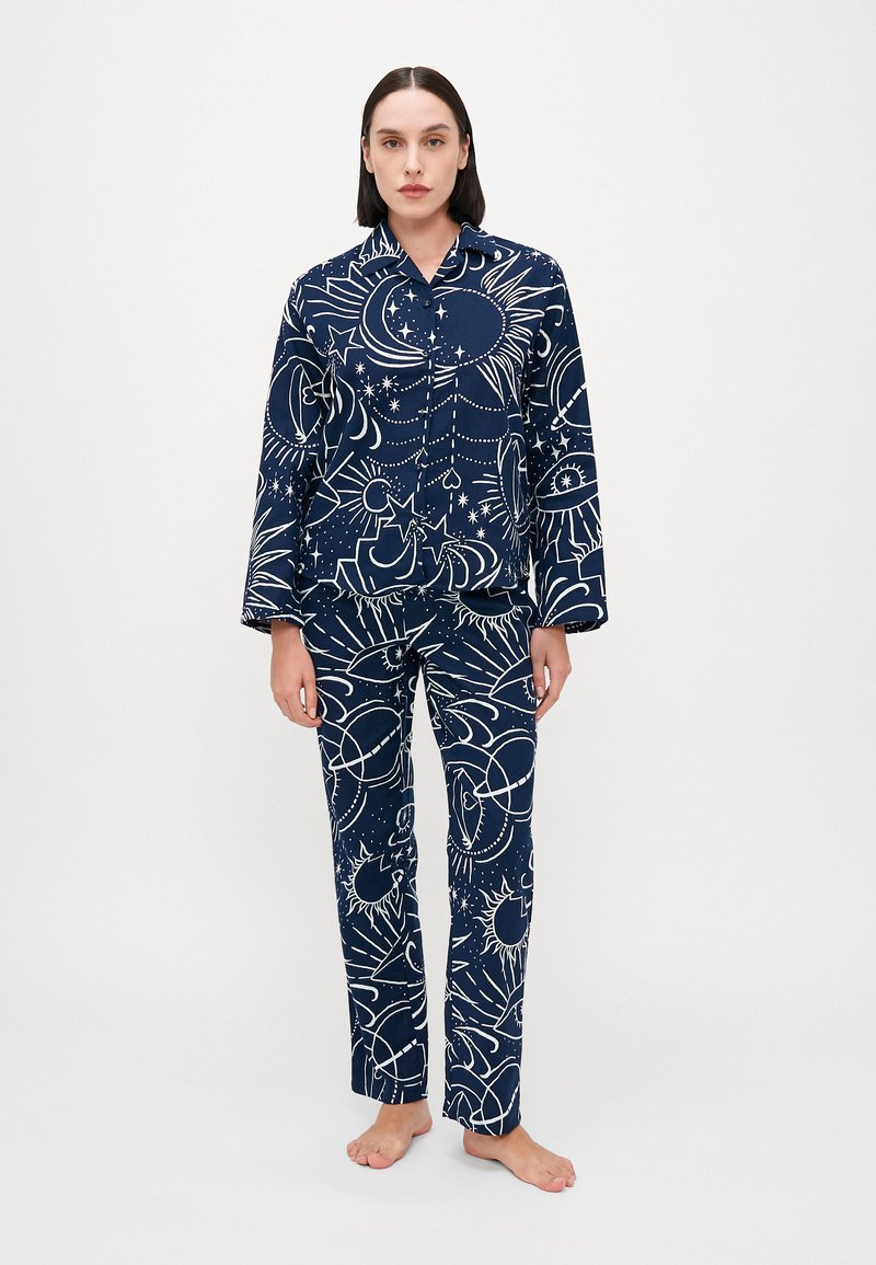 ONLY ONLKYLIE NIGHTWEAR - Nattdrakt - navy/cloud dancer