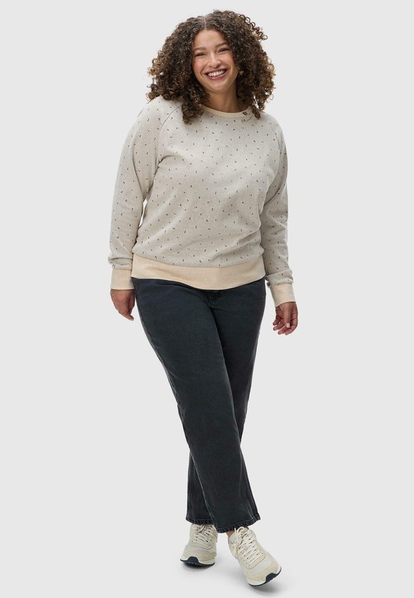 RUNDHALS JOHANKA TRIANGLES PLUS - Sweatshirt - beige