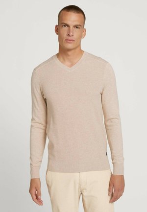 MIT STRUKTUR - Pullover - soft sand beige melange