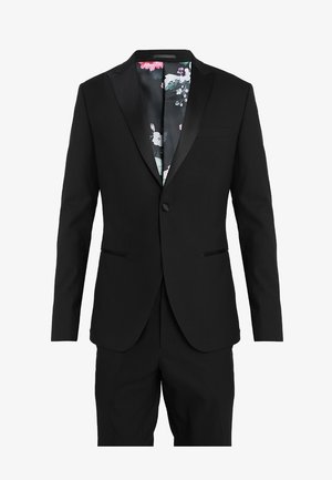 Isaac Dewhirst BASIC PLAIN BLACK TUX SUIT SLIM FIT - Oblek - black