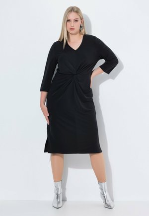 MIDI ZIERKNOTEN 3/4-ARM - Vapaa-ajan mekko - black