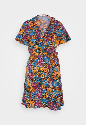 JDY JDYSTARR LIFE WRAP DRESS - Vestito casual - black abstract