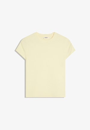 Bershka, SHORT SLEEVES WITH A ROUND NECK - T-SHIRT 02666152 - Základné tričko - neon yellow