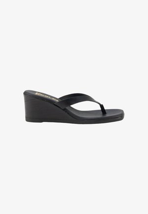 KESLEM, SANDALIAS KESLEM, MUJER - Sandalias de cuña - black