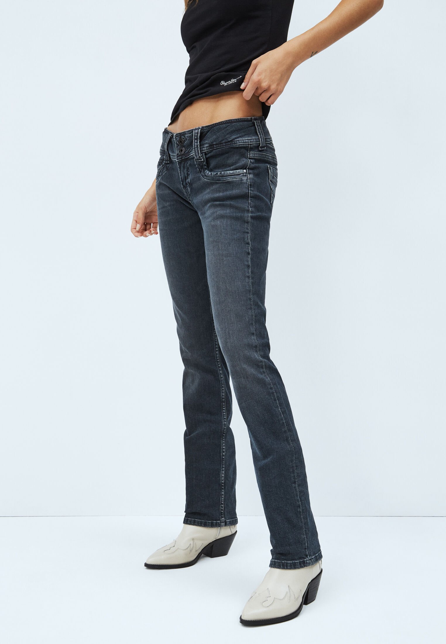 jeans gen straight fit mid waist