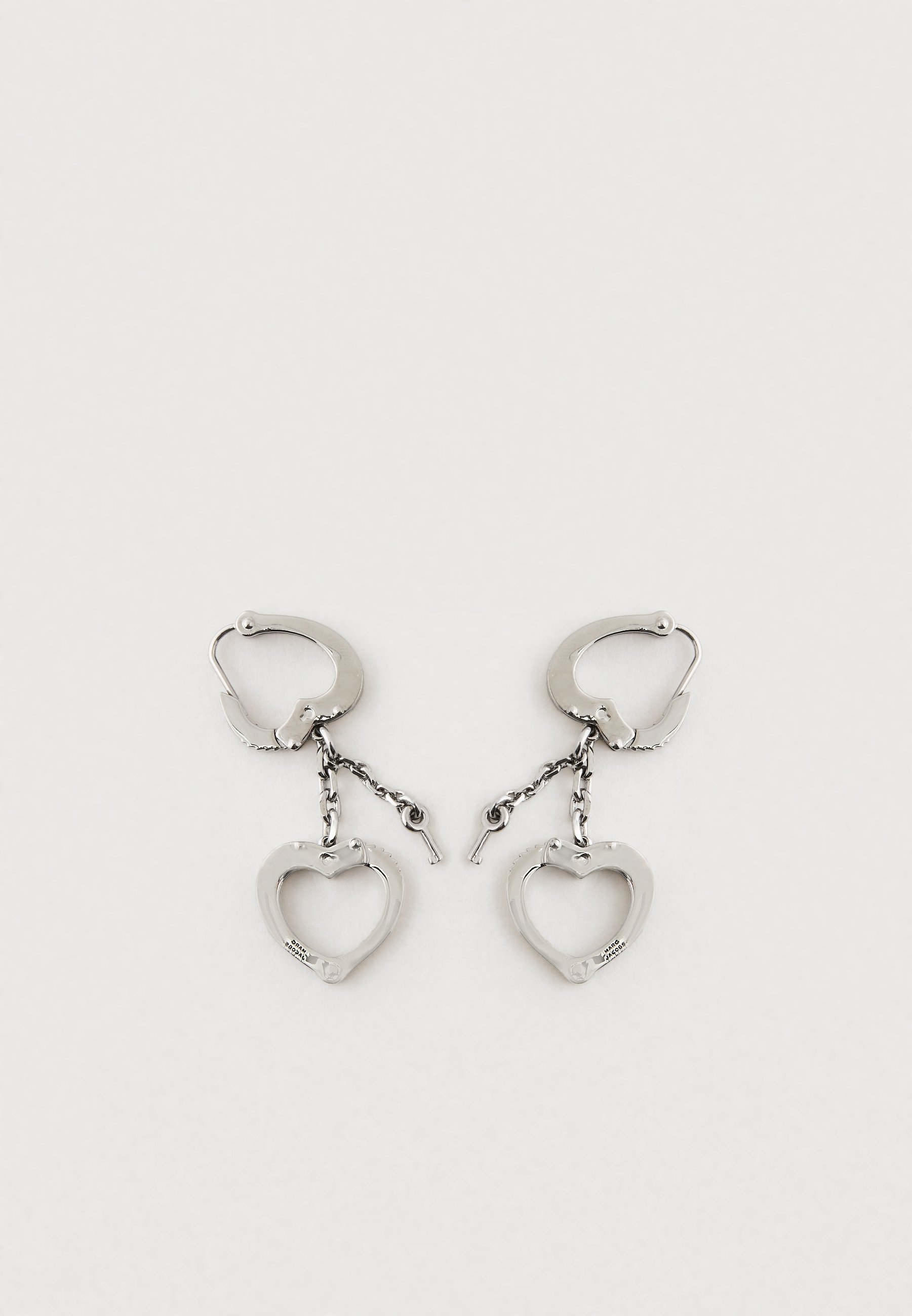 MARC JACOBS HEART HANDCUFF EARRINGS - Earrings - light antique