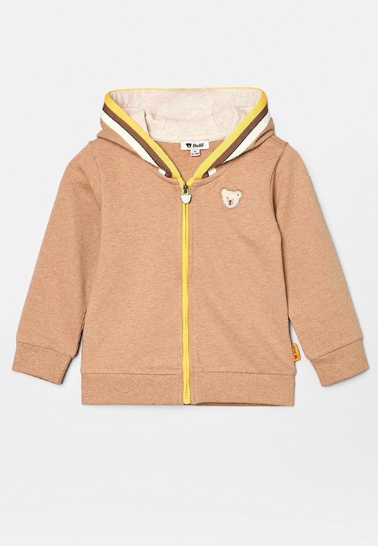 Steiff Sweater met rits lichtbruin