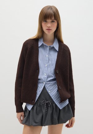 Strickjacke - dark brown