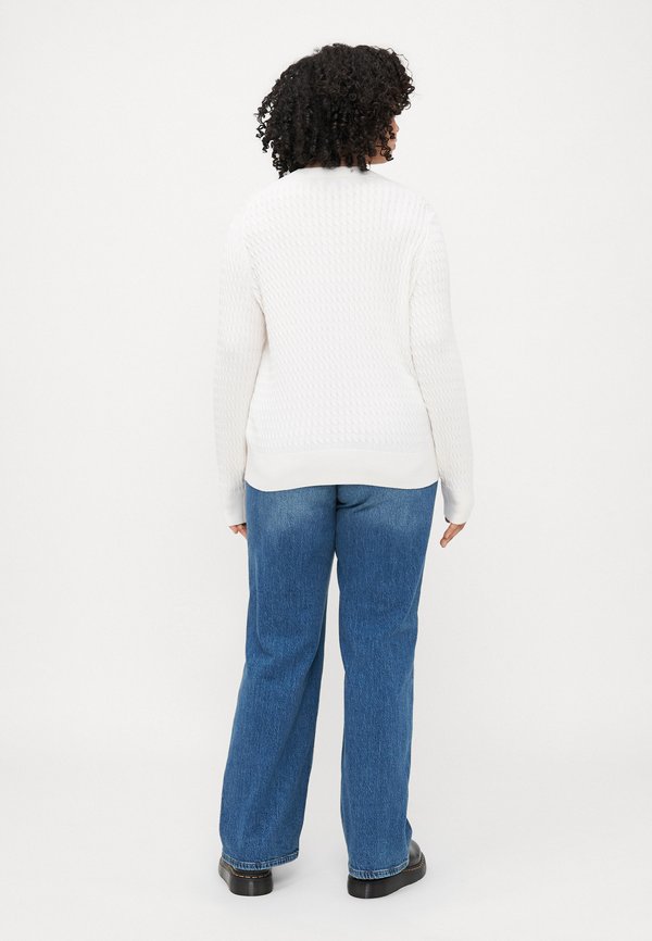 CABLE FINE - Jumper - ivory3