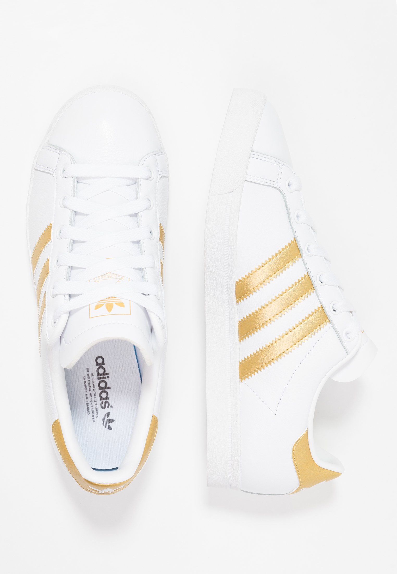 adidas Originals COAST STAR - Sneakers laag - footwear white/gold  metallic/core black/wit - Zalando.nl