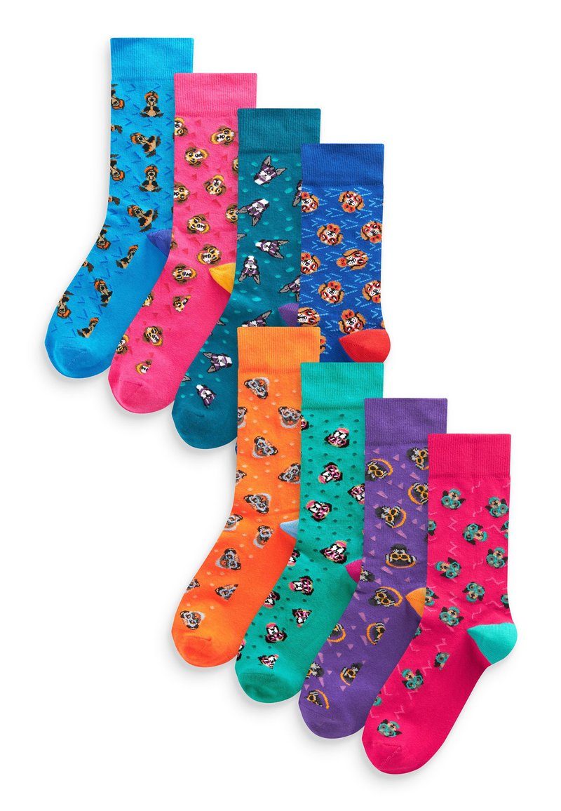 Next GEOMETRIC PATTERN 8 PACK - Ponožky - bright dogs