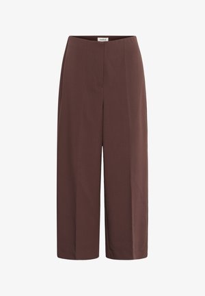 Soaked in Luxury, SLCORINNE WIDE CROPPED - Pantalon classique - brown stone