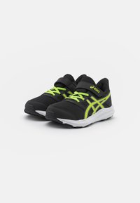 ASICS JOLT 4 UNISEX - Road running shoes - black/lime zest