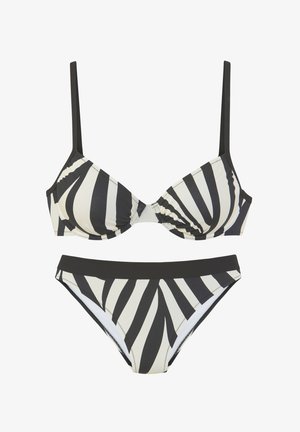 BÜGEL SET - Bikini - schwarz creme